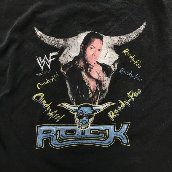 WWF The Rock Can You Smell What The Rock Is Cooking Black T-Shirt - Size XL